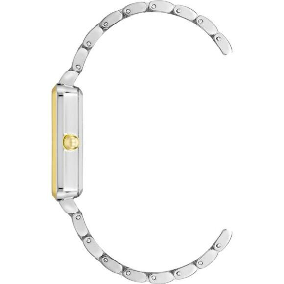 Womens Two Tone Bracelet Watch Gold Silver Glitter Dial Dressy Fashion - Picture 2 of 7